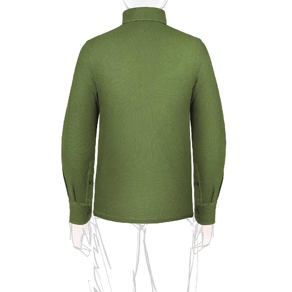 Rubinacci Camicia In Piquet Oliva