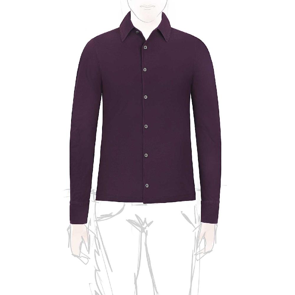Rubinacci Camicia in piquet vino