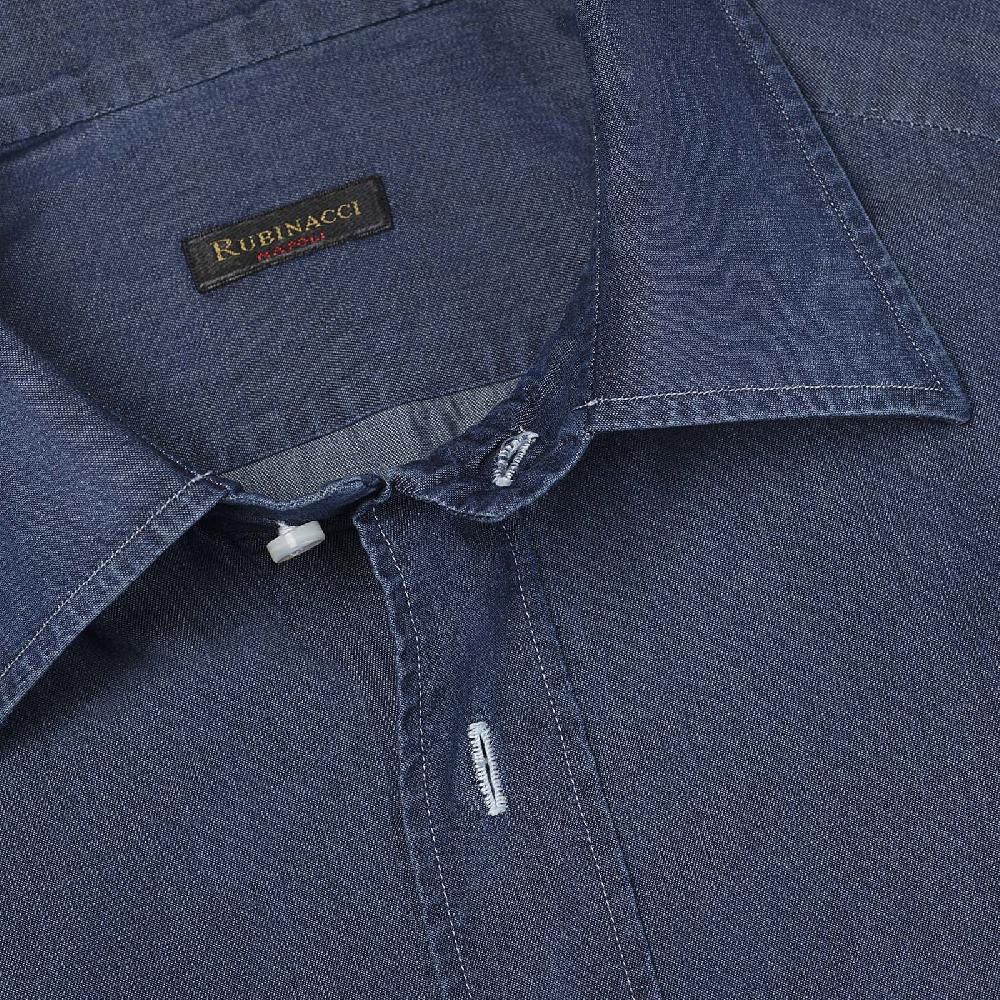 Rubinacci Camicia Jeans Blu