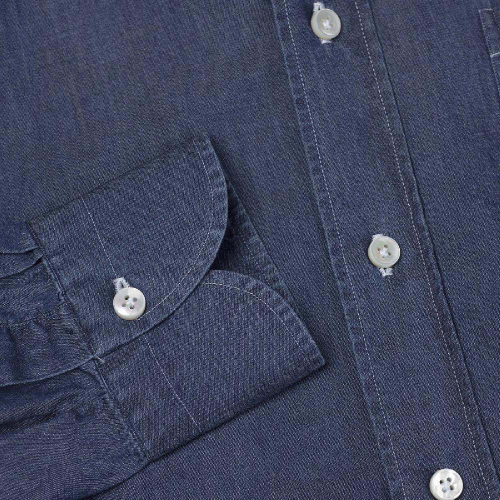 Rubinacci Camicia Jeans Blu