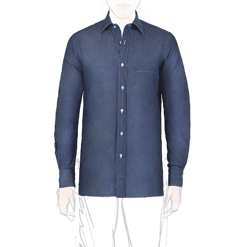Rubinacci Camicia jeans blu