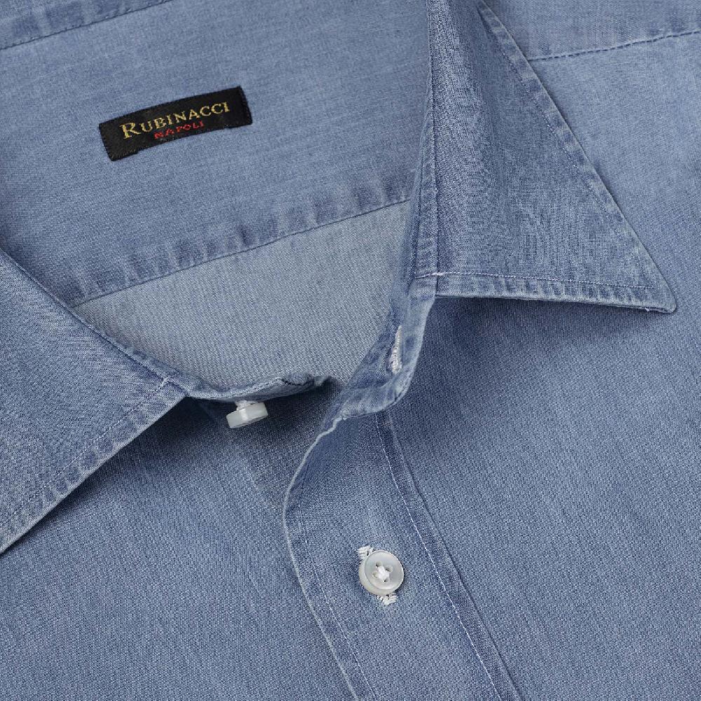 Rubinacci Camicia Jeans Chiaro