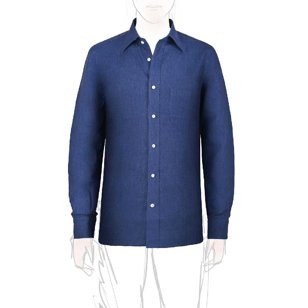 Rubinacci Camicia jeans in lino