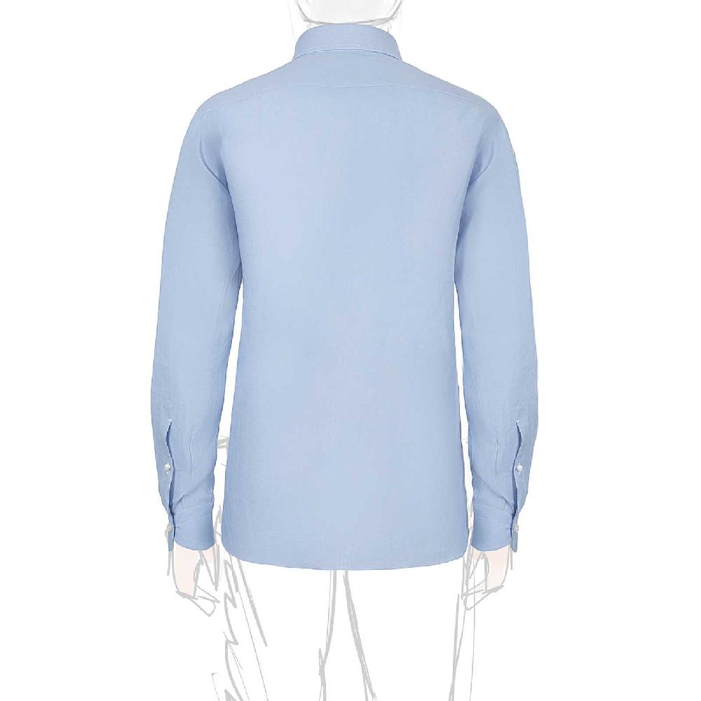Rubinacci Camicia Lino Azzurra