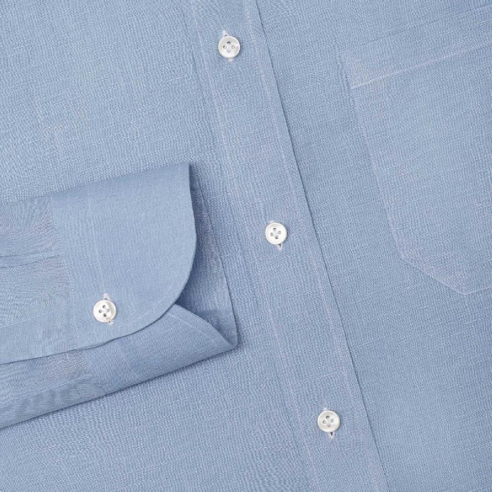 Rubinacci Camicia Lino Azzurra