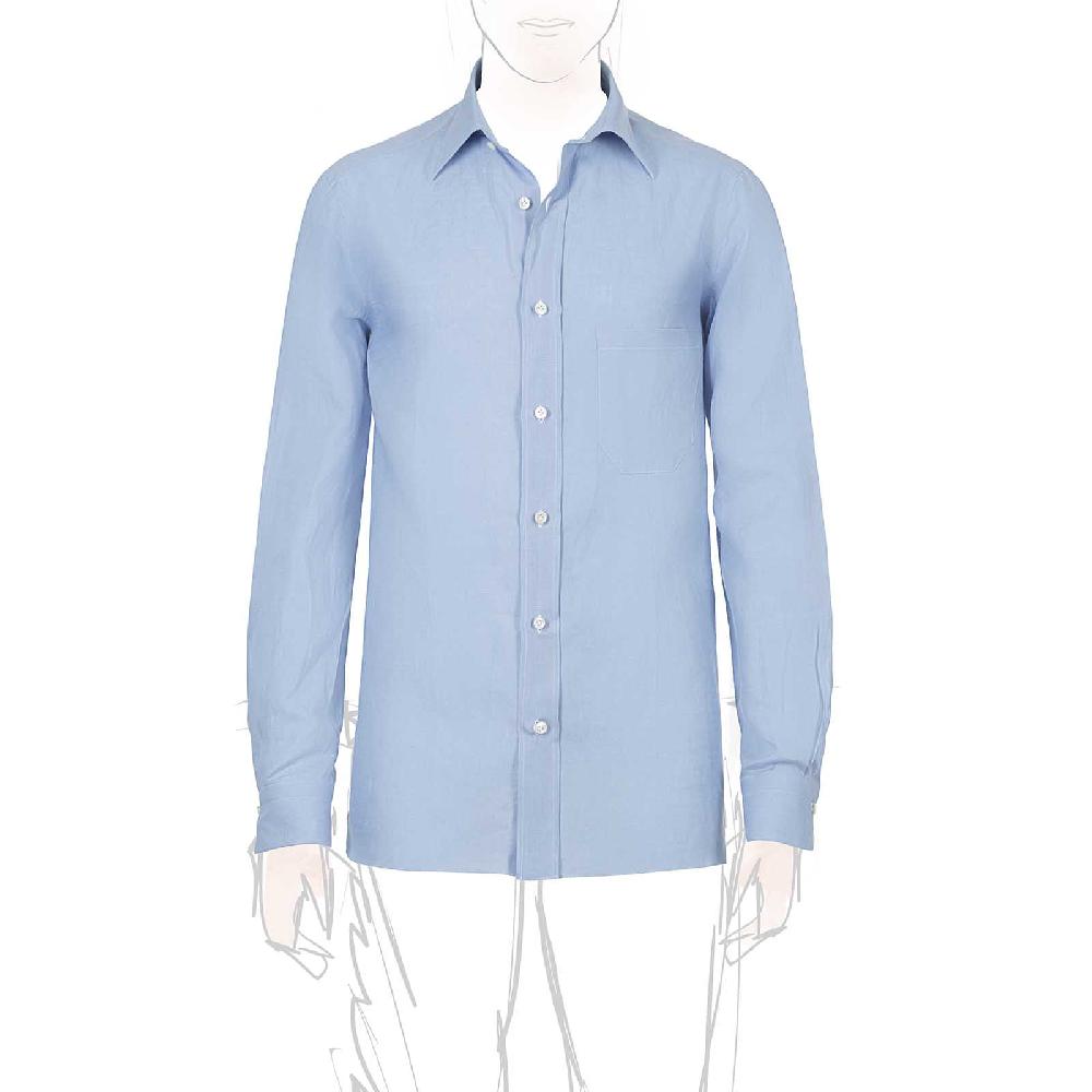 Rubinacci Camicia lino azzurra