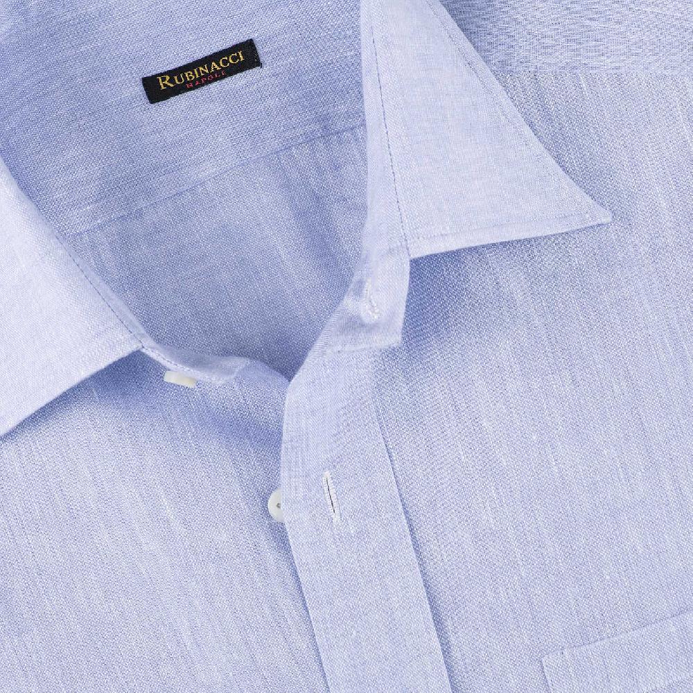 Rubinacci Camicia Lino Cielo