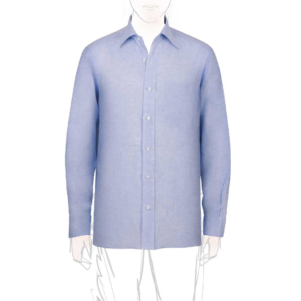 Rubinacci Camicia lino cielo