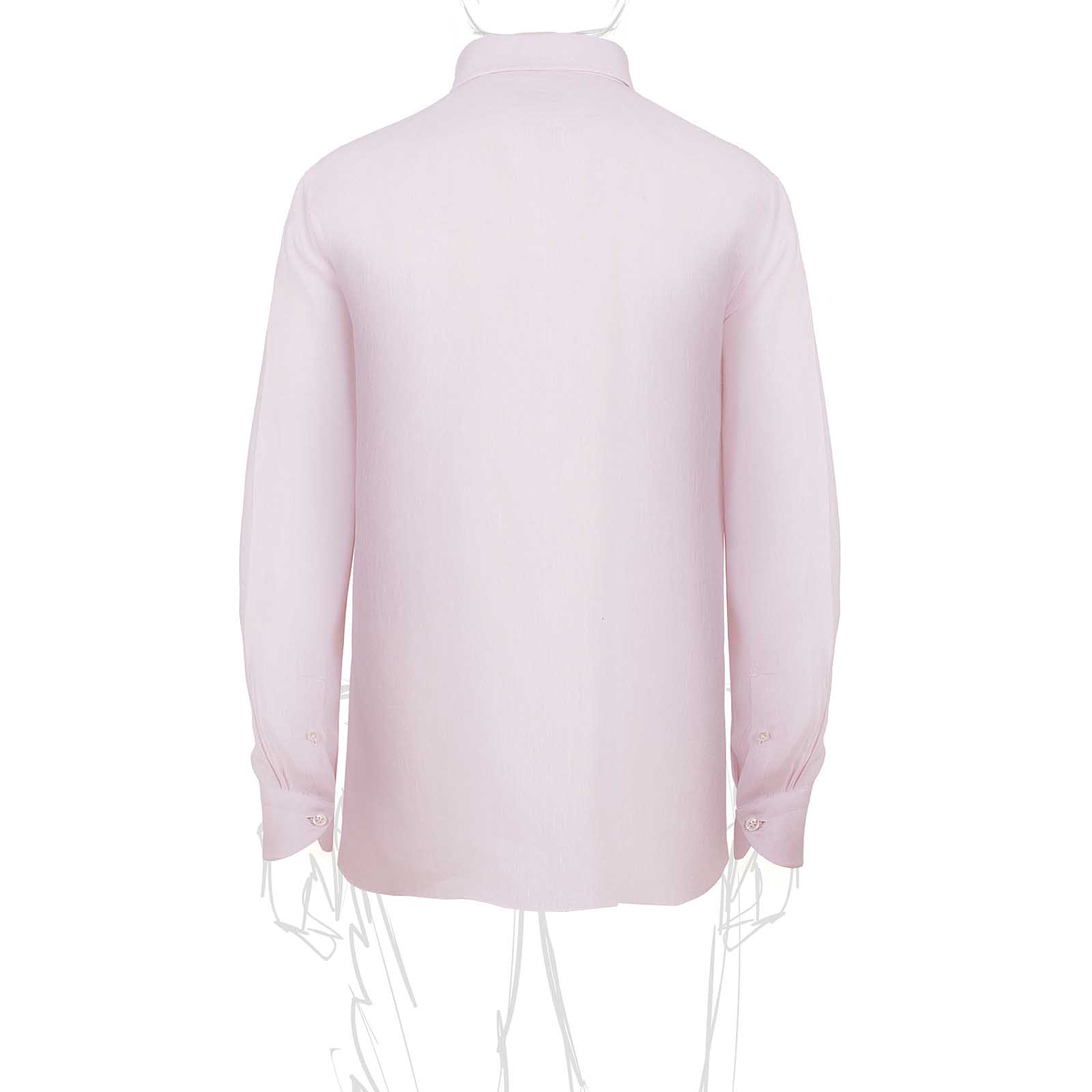 Rubinacci Camicia Lino Rosa