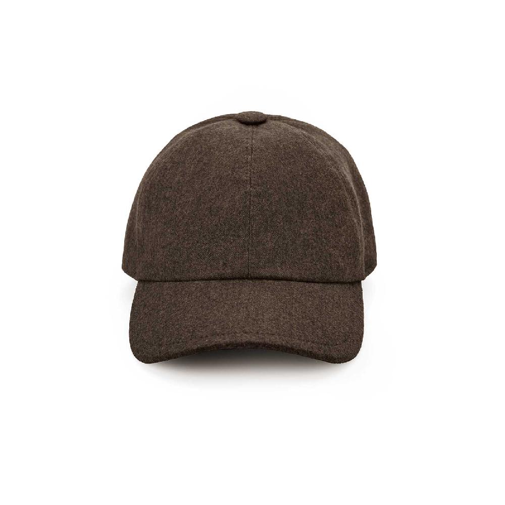 Rubinacci Cappello baseball in lana marrone