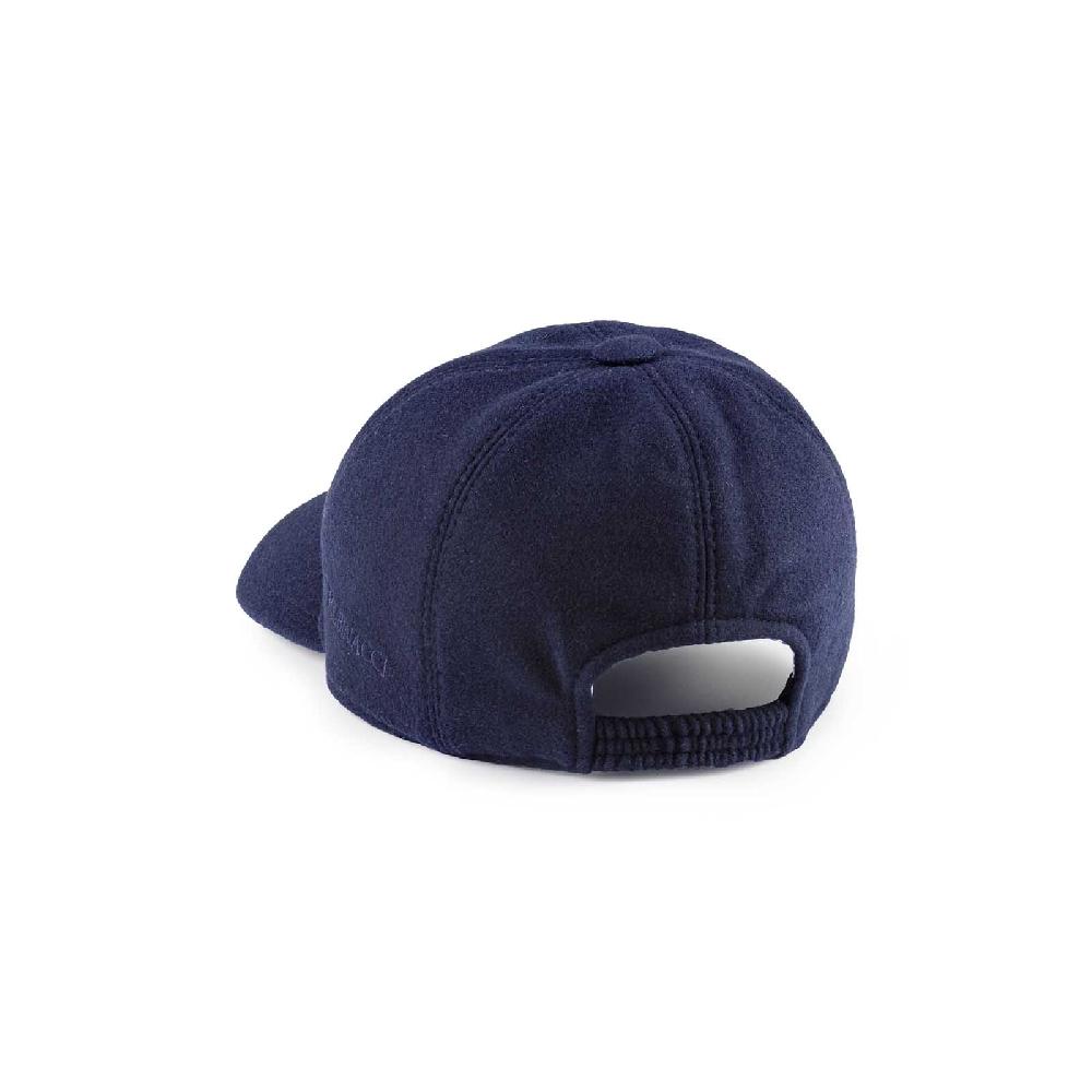 Rubinacci Cappello Baseball In Lana Skyfall Blu