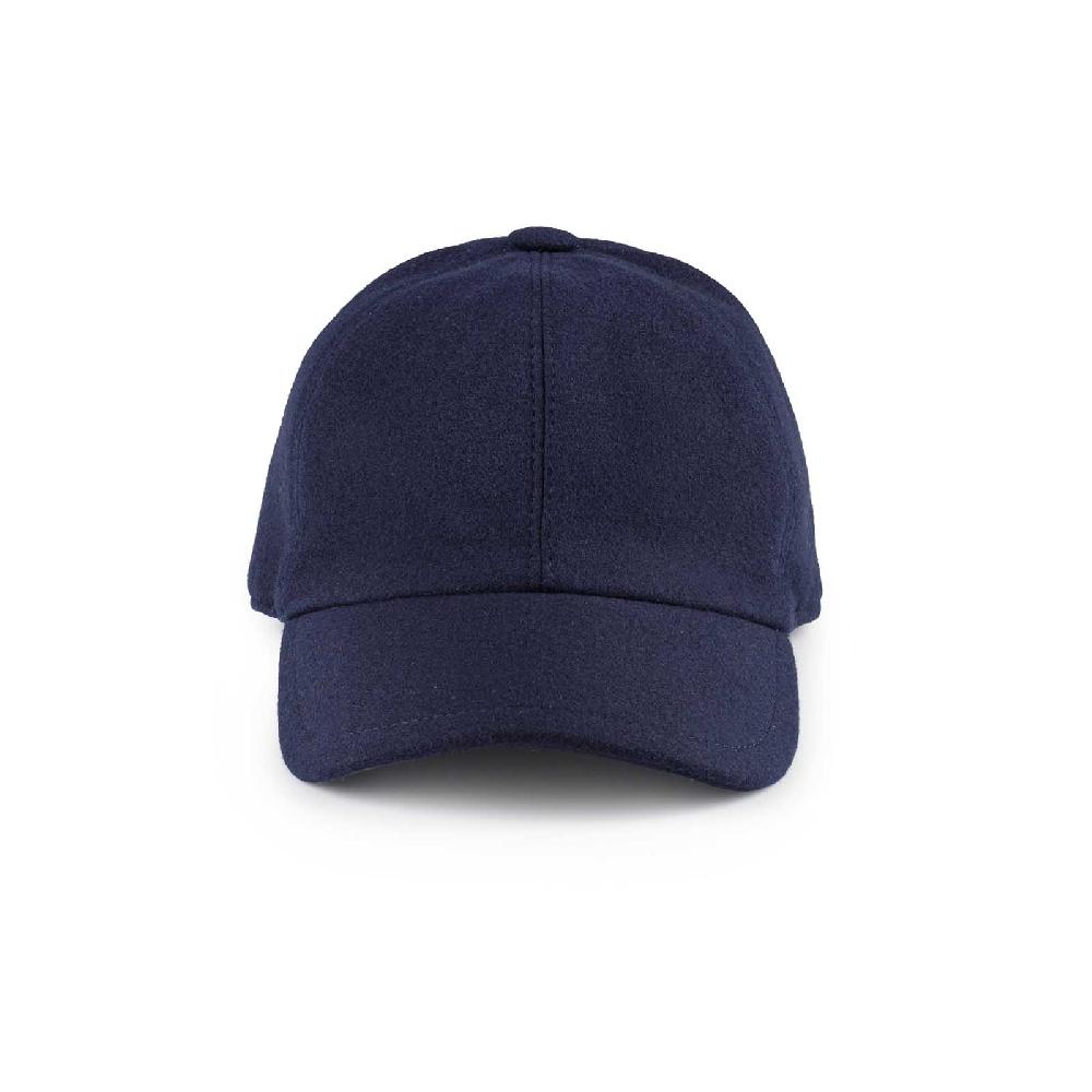 Rubinacci Cappello baseball in lana Skyfall blu