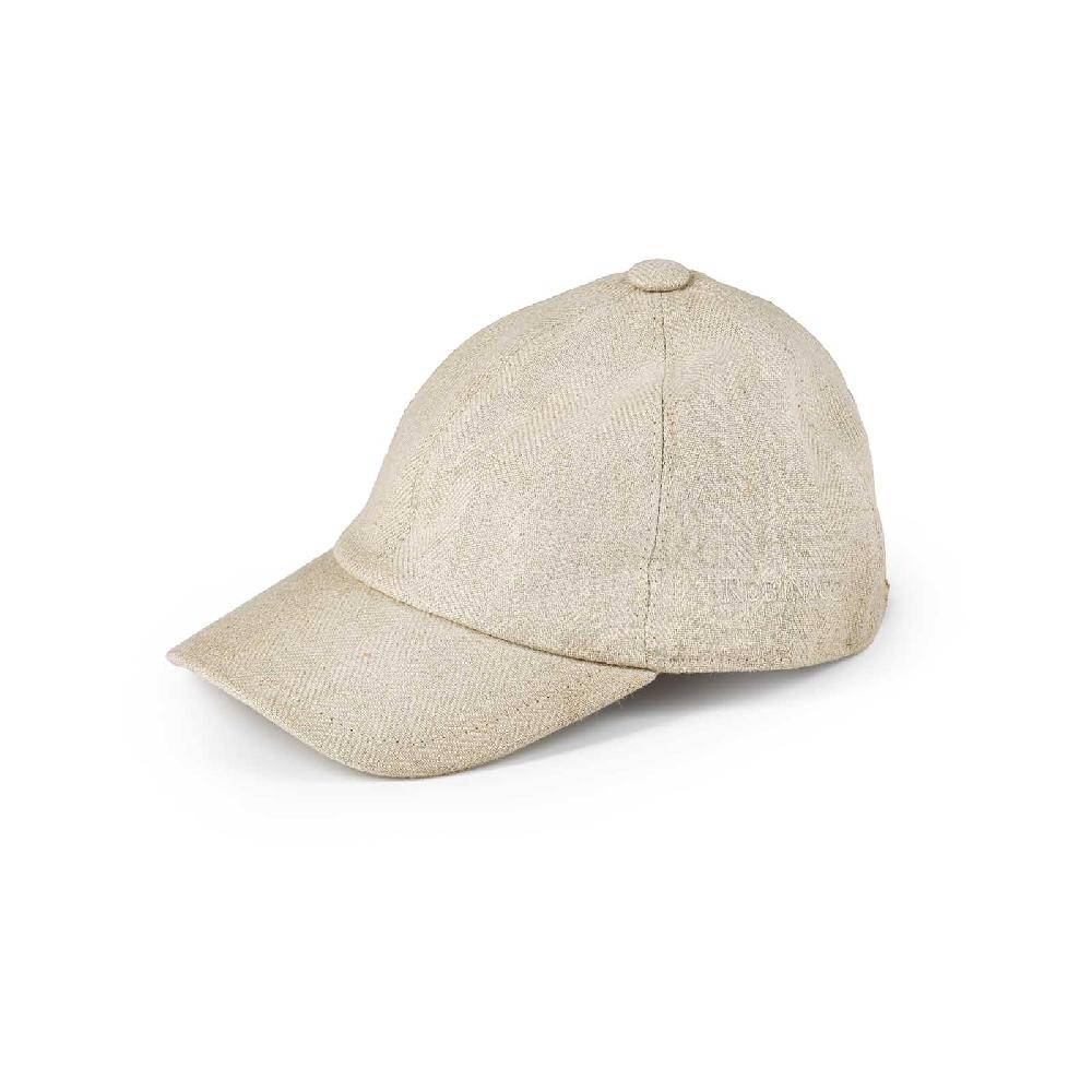Rubinacci Cappello Baseball In Lino Beige