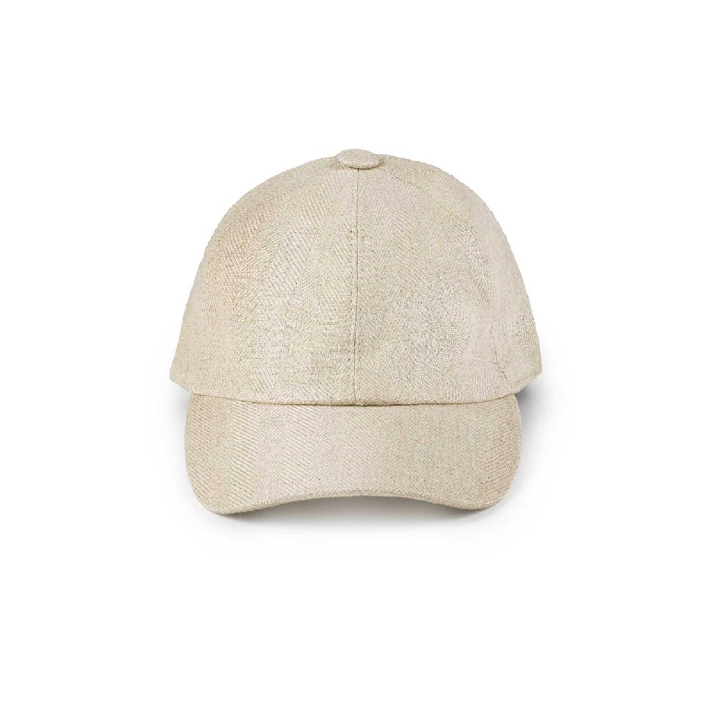 Rubinacci Cappello baseball in lino beige