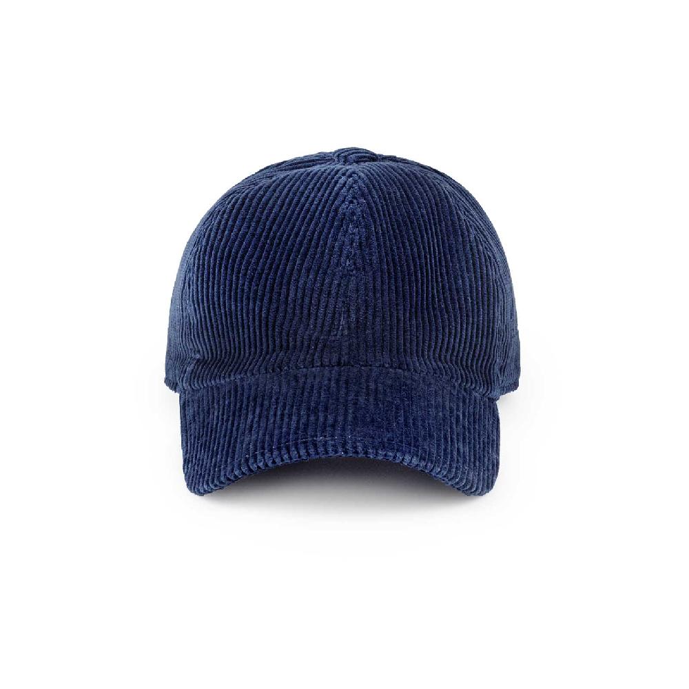Rubinacci Cappello baseball in velluto a coste blu