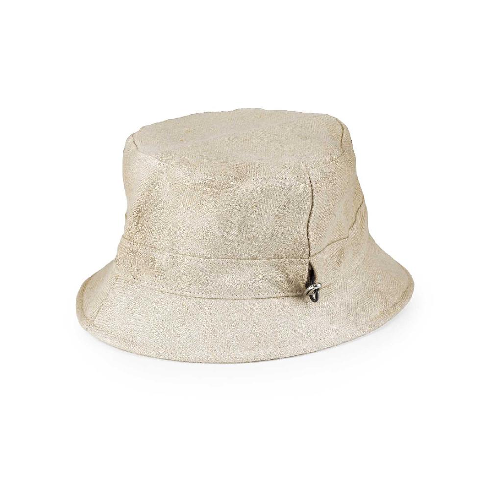 Rubinacci Cappello Cloche In Lino Beige