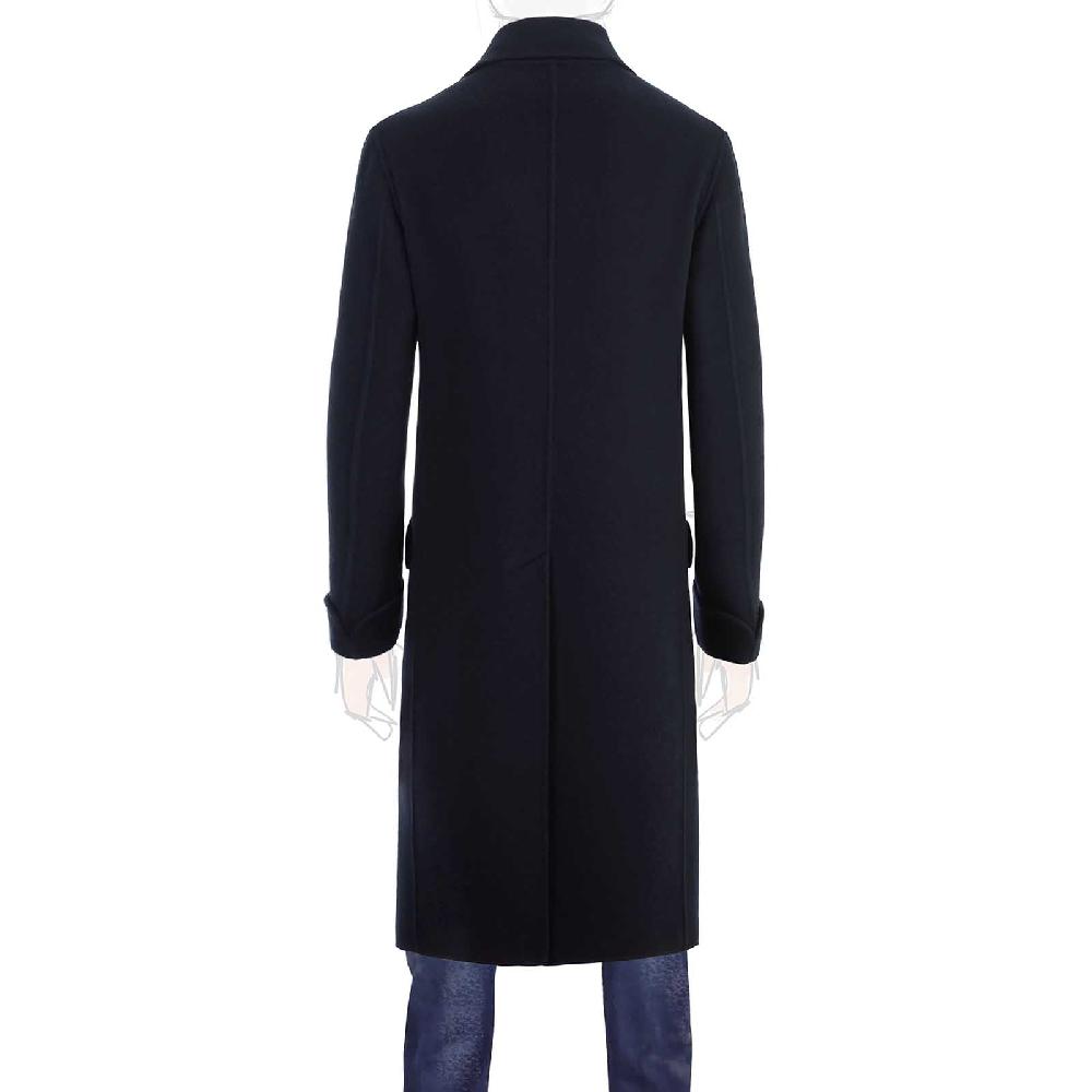 Rubinacci Cappotto Doppio Petto In Cashmere Blu