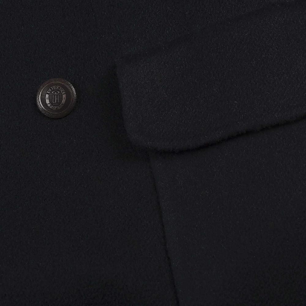 Rubinacci Cappotto Doppio Petto In Cashmere Blu