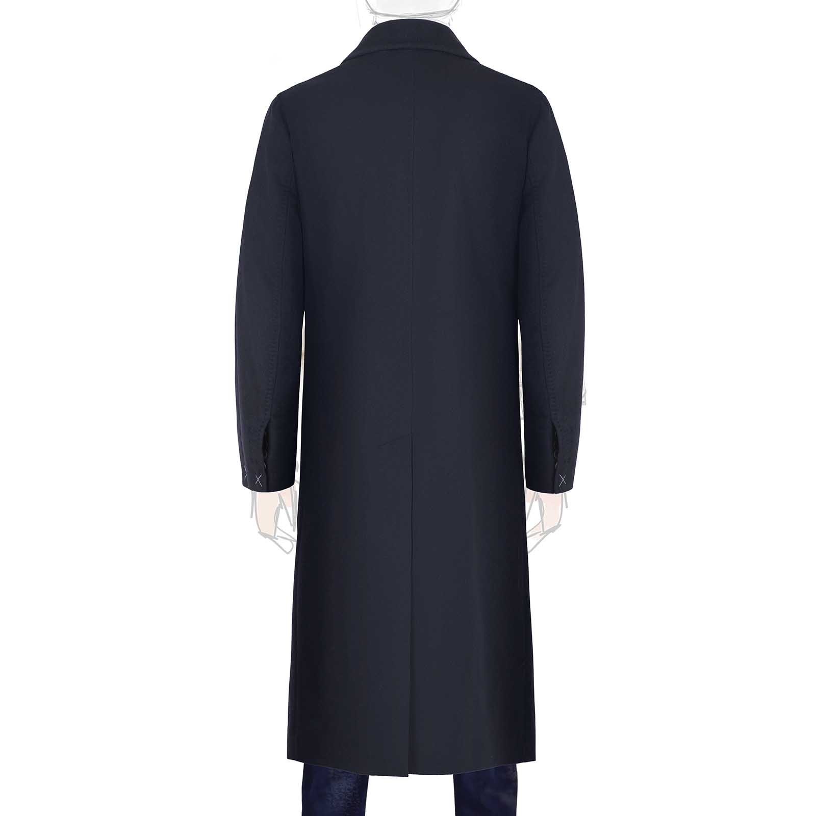 Rubinacci Cappotto In Cashmere Blu