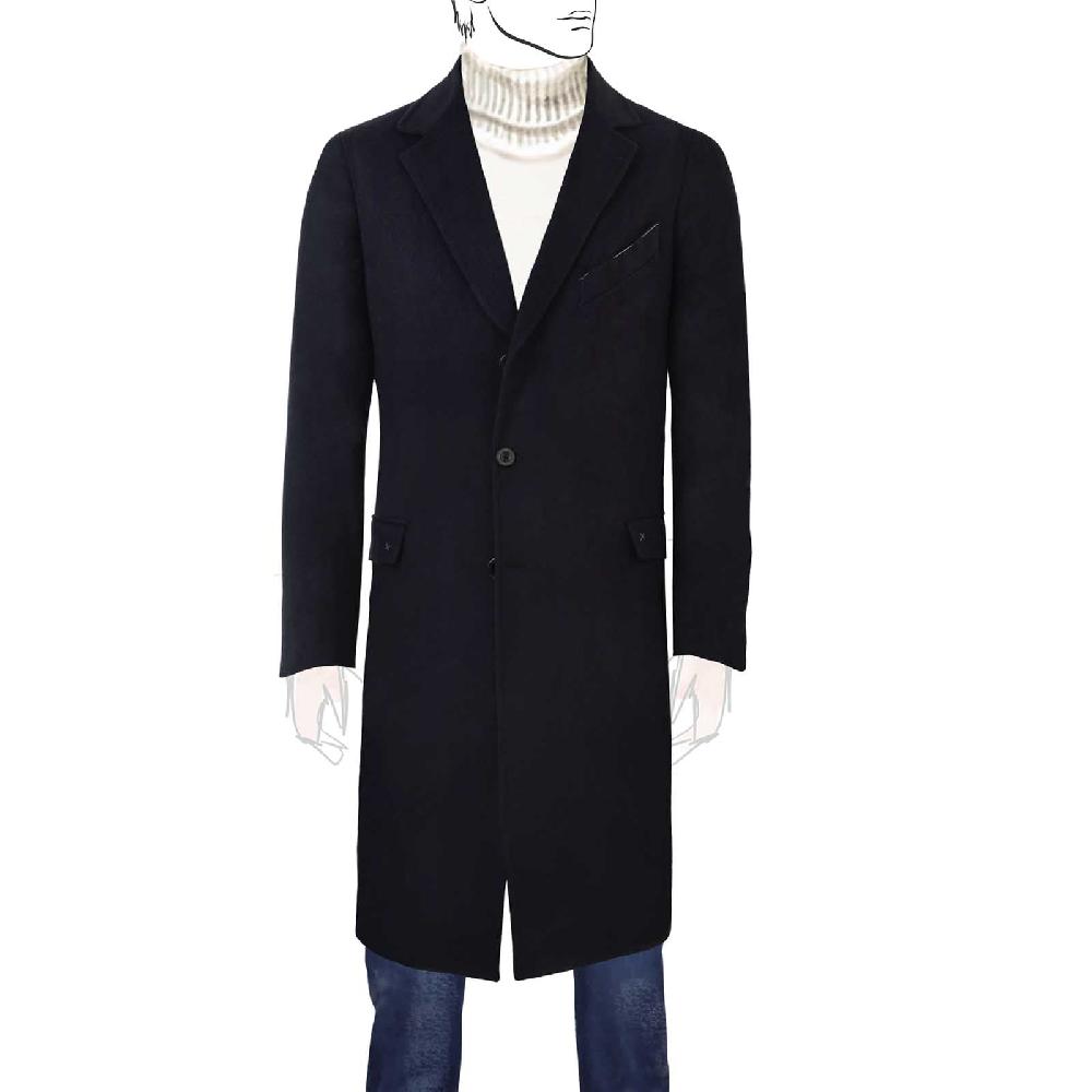 Rubinacci Cappotto in cashmere blu