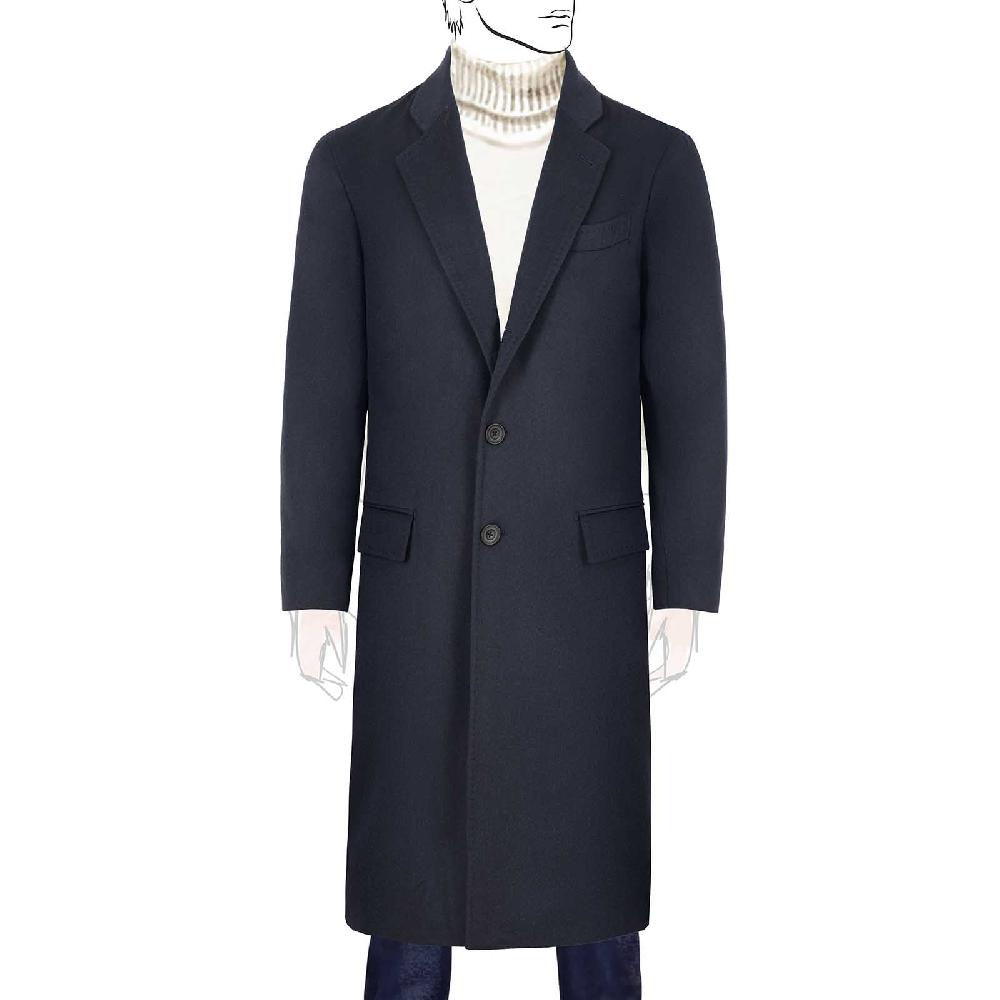 Rubinacci Cappotto in cashmere blu