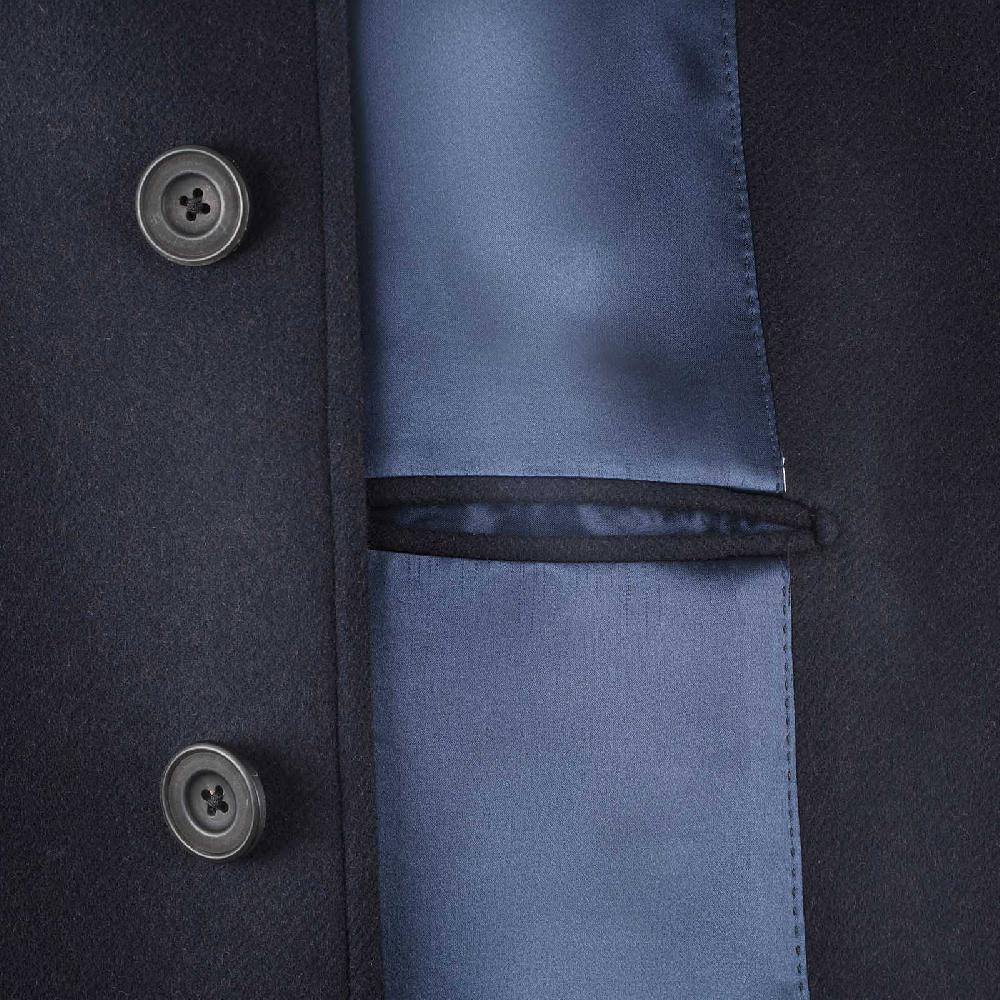 Rubinacci Cappotto Raglan In Lana Skyfall Blu