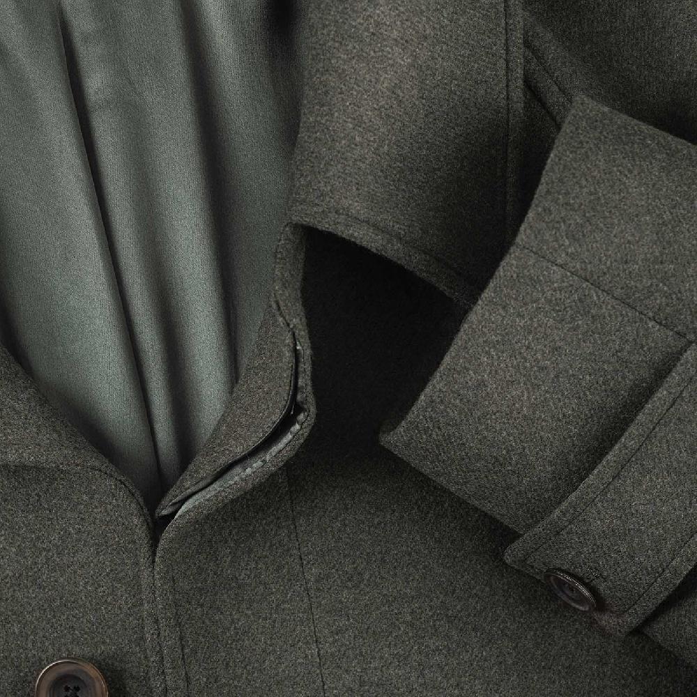 Rubinacci Cappotto Raglan In Lana Skyfall Verde