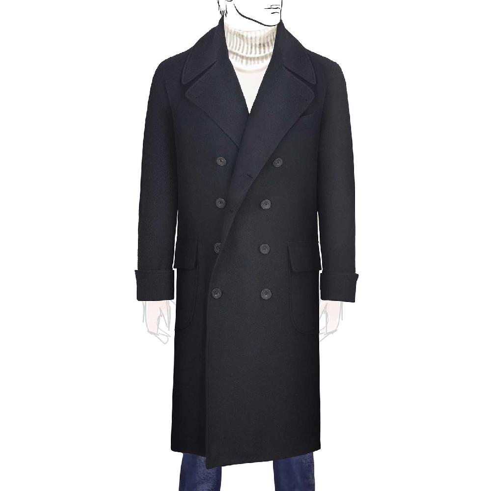 Rubinacci Cappotto ulster in cammello blu