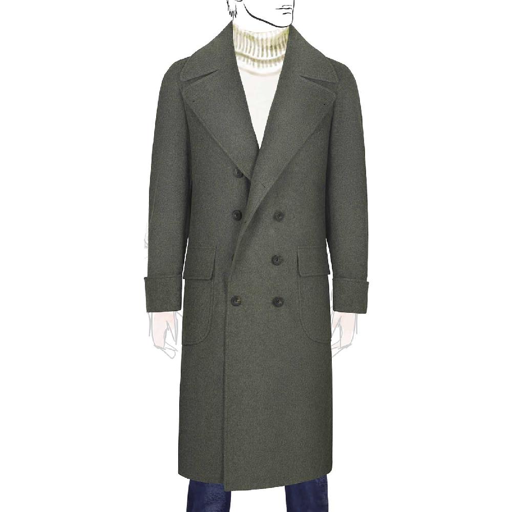 Rubinacci Cappotto ulster in cashmere verde