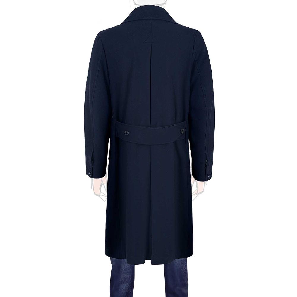 Rubinacci Cappotto Ulster In Lana Super 200's Blu