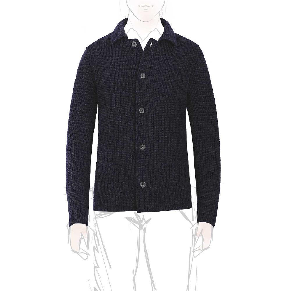 Rubinacci Cardigan cashmere blu