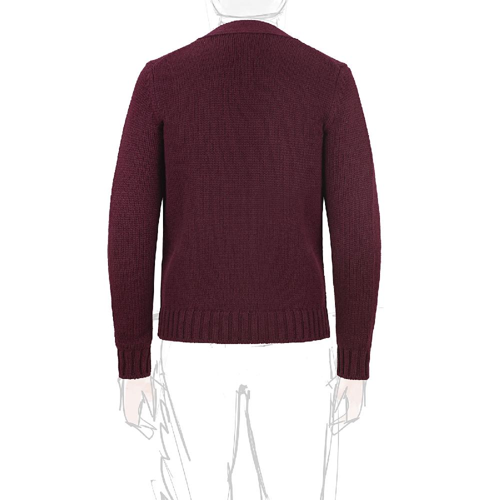 Rubinacci Cardigan Cashmere Bordeaux