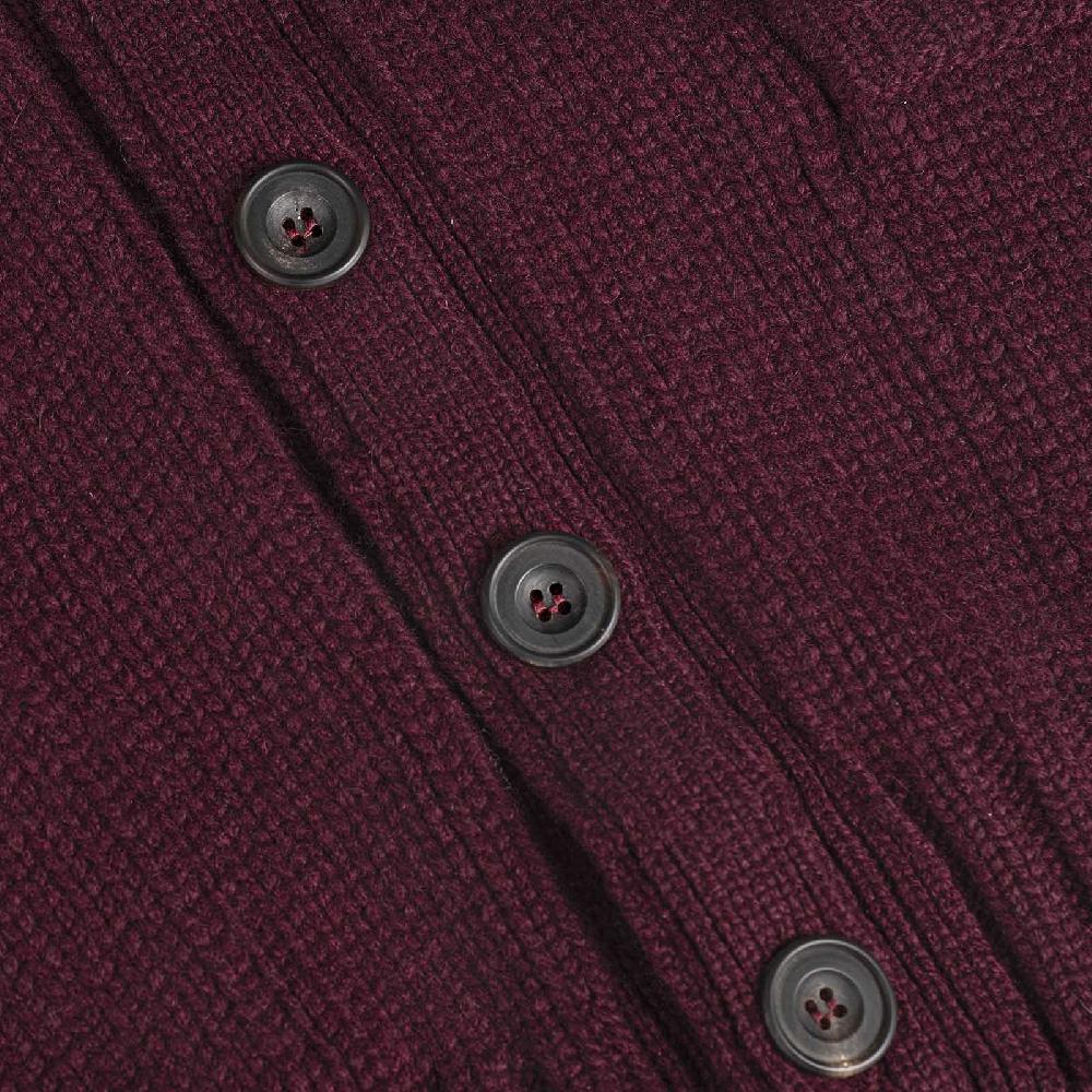 Rubinacci Cardigan Cashmere Bordeaux