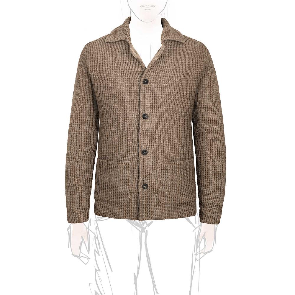 Rubinacci Cardigan cashmere nocciola