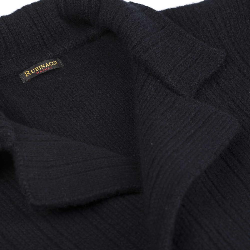 Rubinacci Cardigan Doppio Petto Cashmere Blu