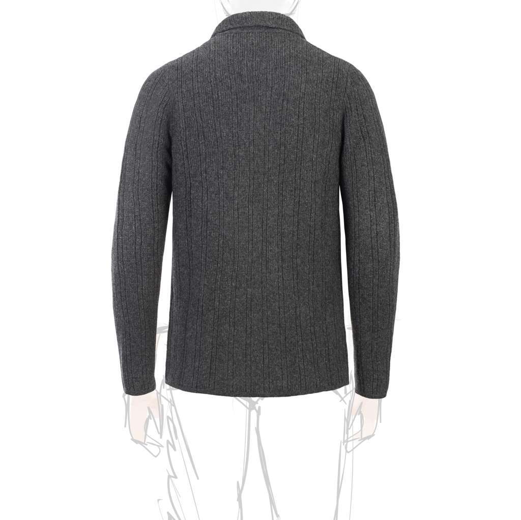 Rubinacci Cardigan Doppio Petto Cashmere Grigio