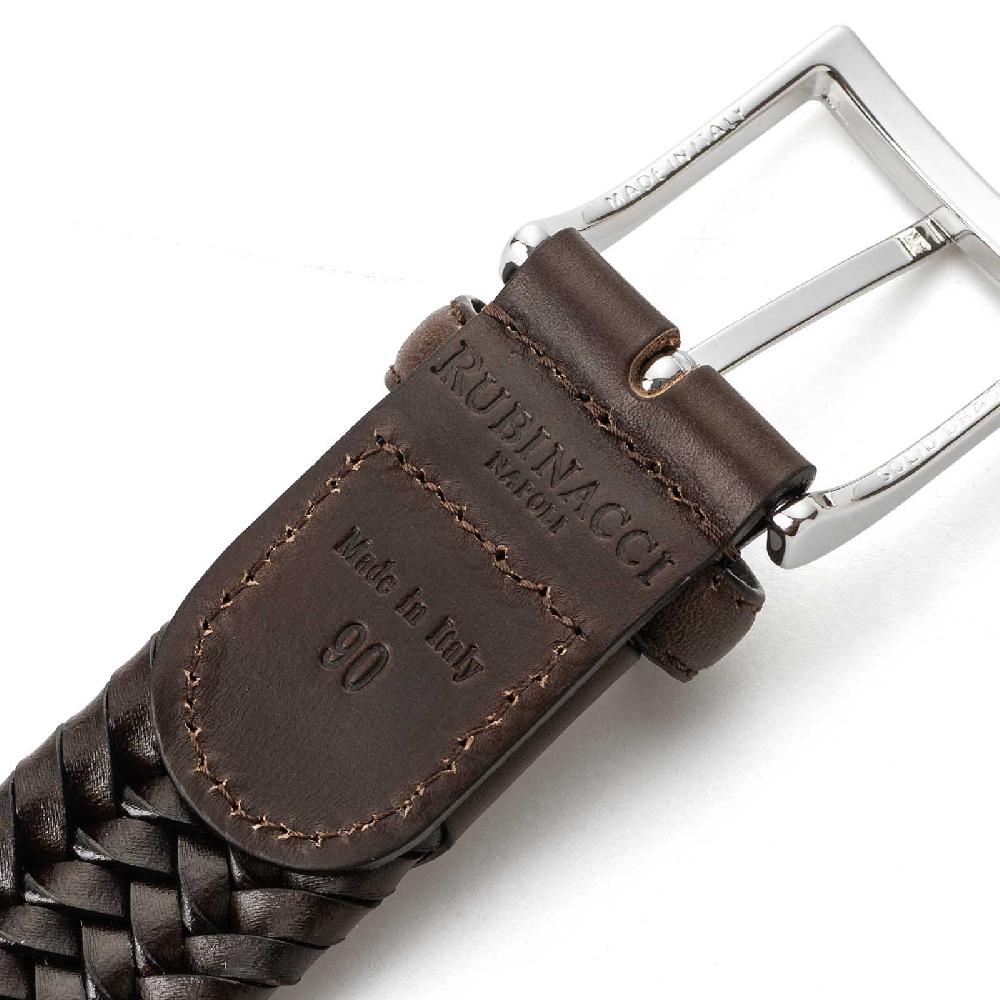 Rubinacci Cintura Intrecciata Cuoio Bruciato