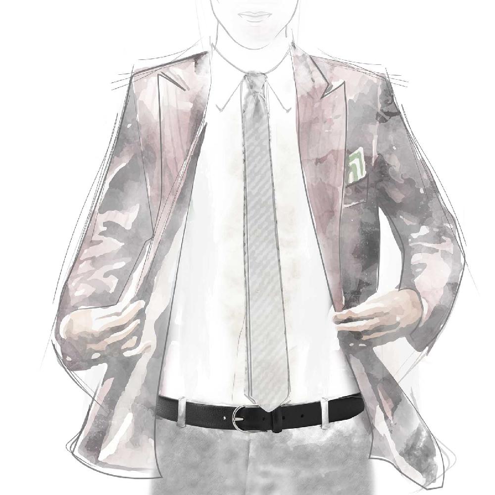 Rubinacci Cintura Tubolare Guanto Nera