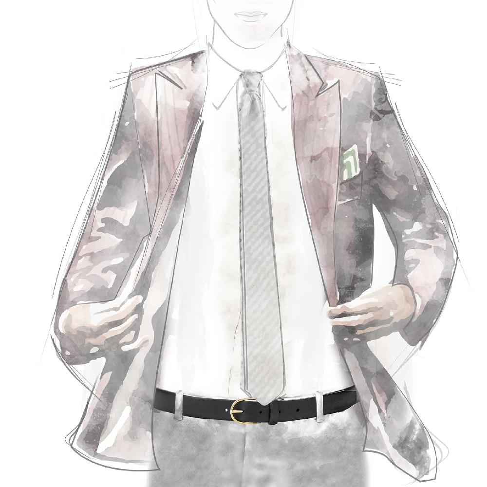 Rubinacci Cintura Tubolare Guanto Nera