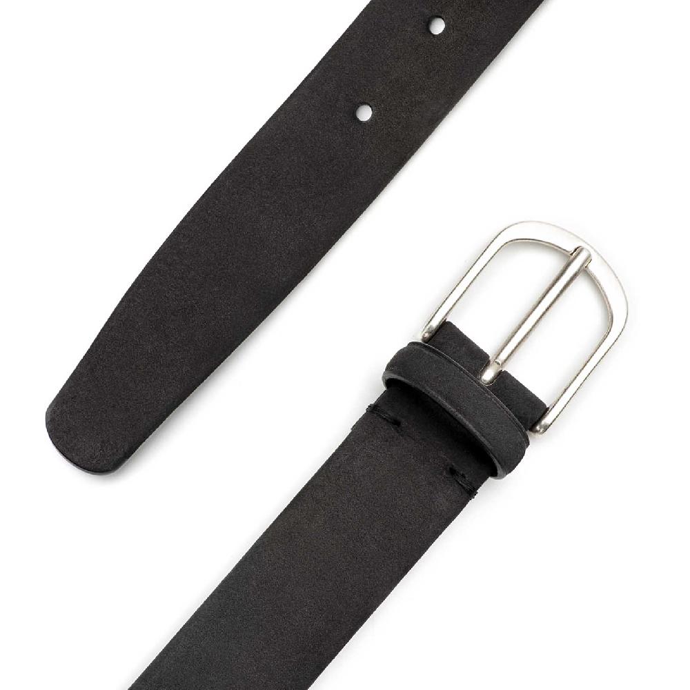 Rubinacci Cintura Tubolare In Nabuk Nero