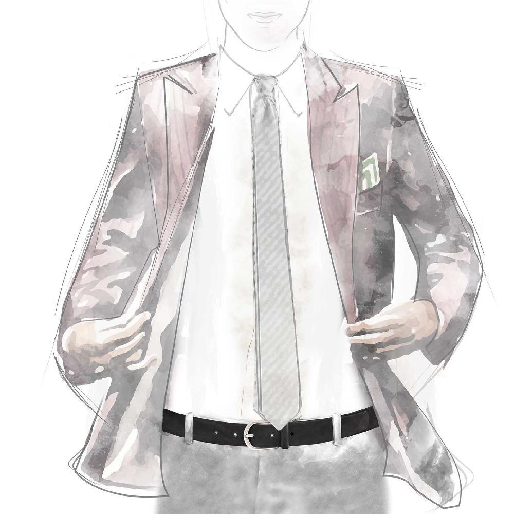 Rubinacci Cintura Tubolare In Nabuk Nero