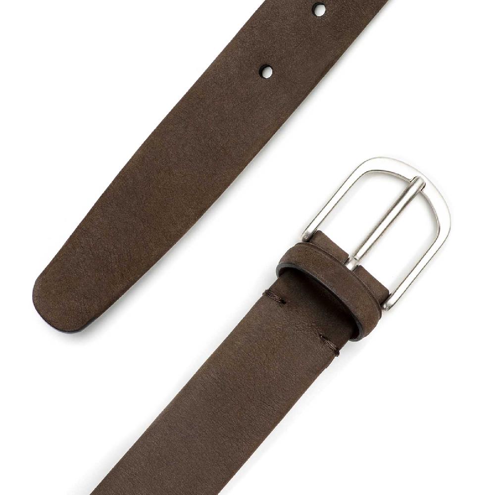 Rubinacci Cintura Tubolare In Nabuk Testa Di Moro