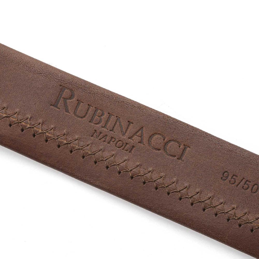 Rubinacci Cintura Tubolare In Pelle Tabacco