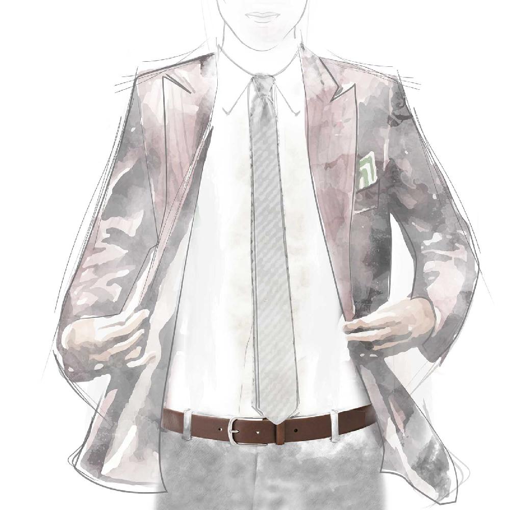 Rubinacci Cintura Tubolare In Pelle Tabacco