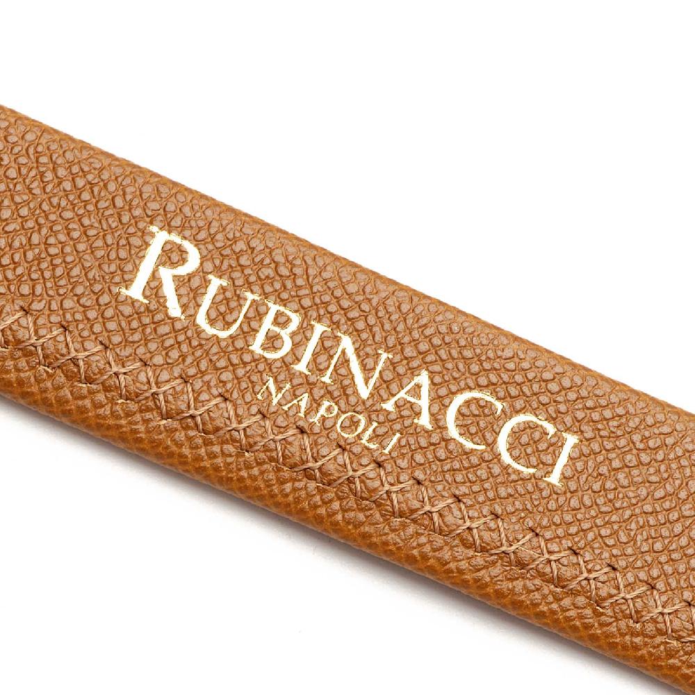 Rubinacci Cintura Tubolare In Stampa Alpina Brandy