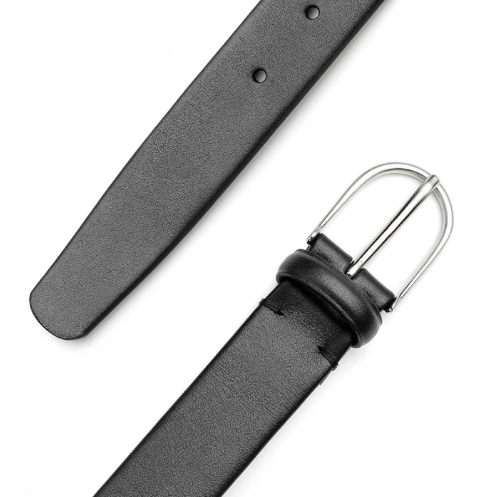 Rubinacci Cintura Tubolare In Vitello Nappato Nero