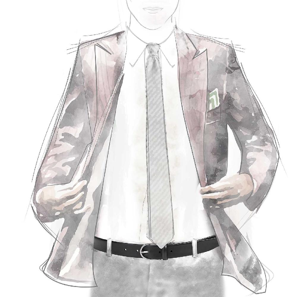 Rubinacci Cintura Tubolare In Vitello Nappato Nero