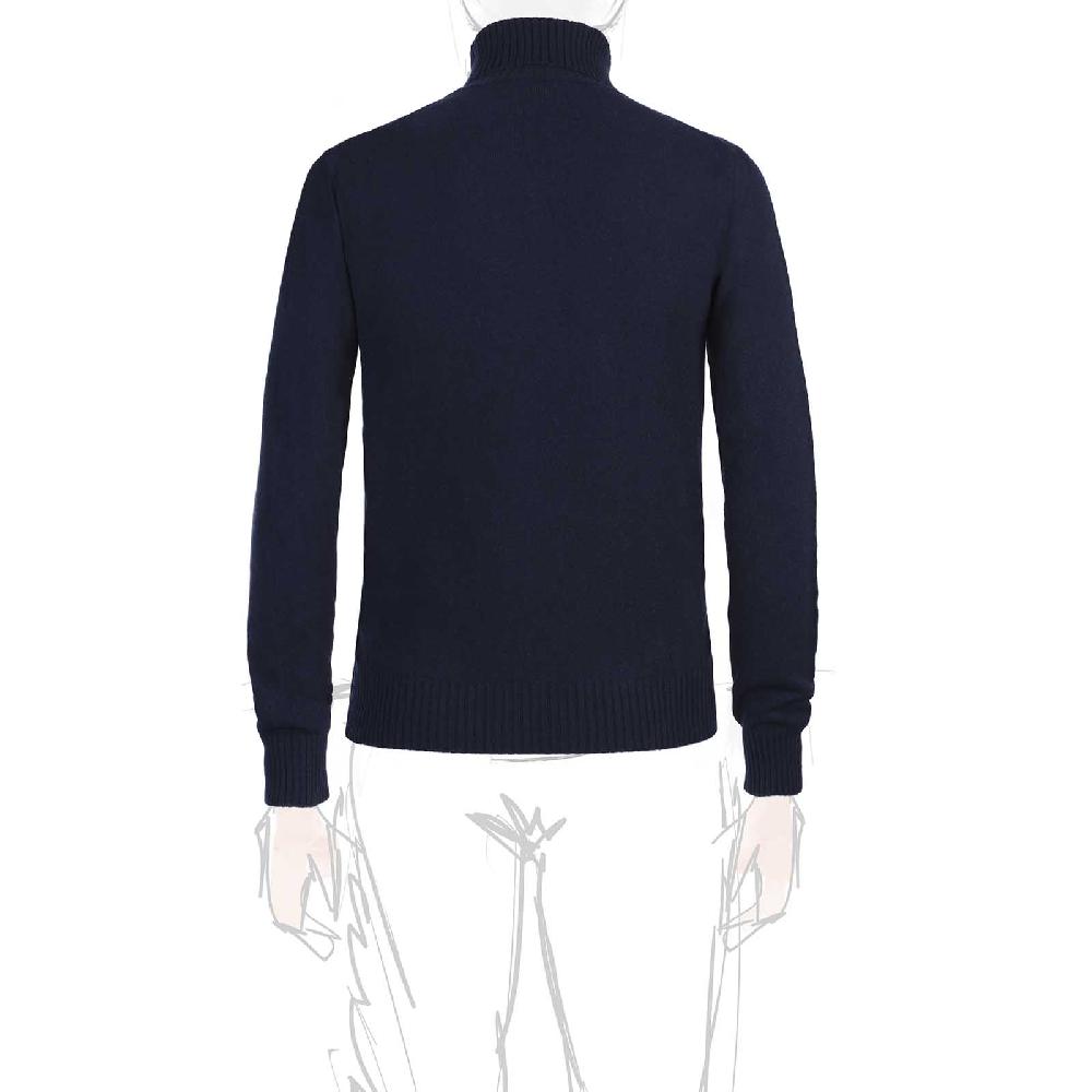 Rubinacci Collo Alto Cashmere Blu