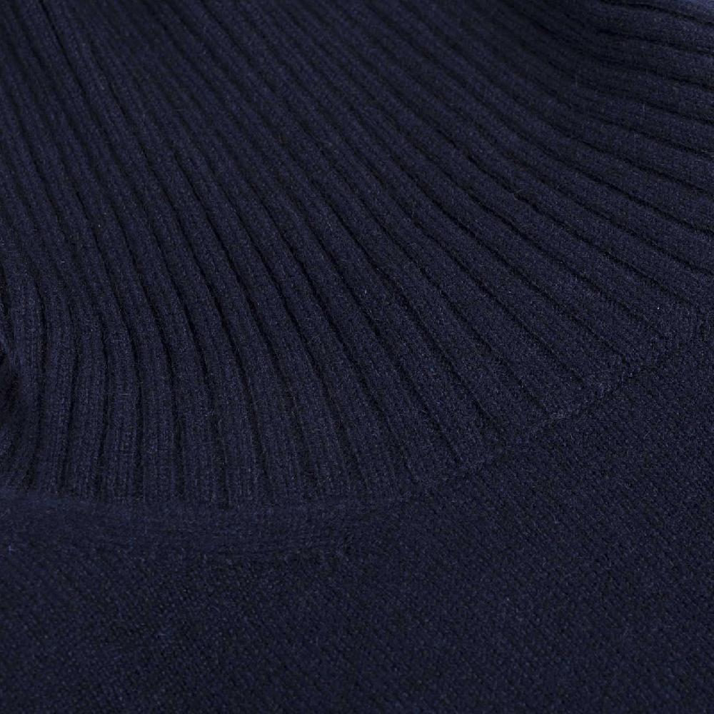 Rubinacci Collo Alto Cashmere Blu