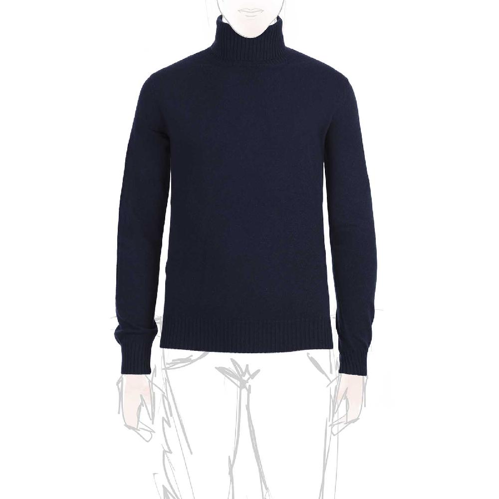 Rubinacci Collo alto cashmere blu